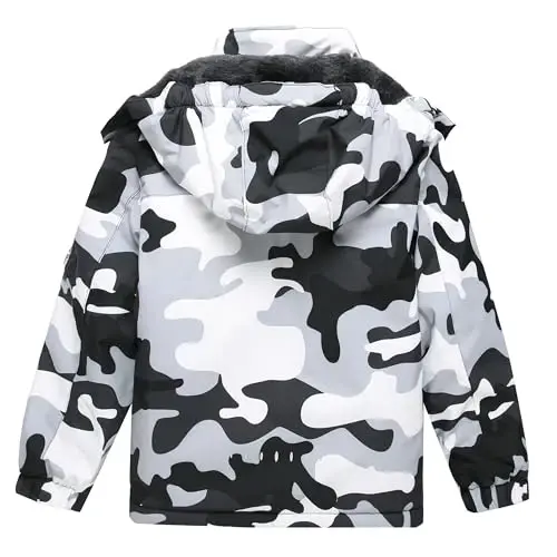 Keevoom Boys Winter Coat Ski Jacket Windproof Kids Snowboard Warm Fleece Snow Coat Waterproof Outdoor Hooded Ski Coats - 5