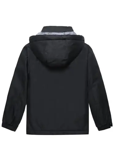 Keevoom Boy's Waterproof Ski Jacket Winter Warm Thick Snow Coat Windproof Fleece Kids Outdoor Hooded Snowboard Jackets - 2