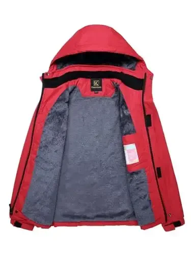 Keevoom Boy's Waterproof Ski Jacket Winter Warm Thick Snow Coat Windproof Fleece Kids Outdoor Hooded Snowboard Jackets - 3