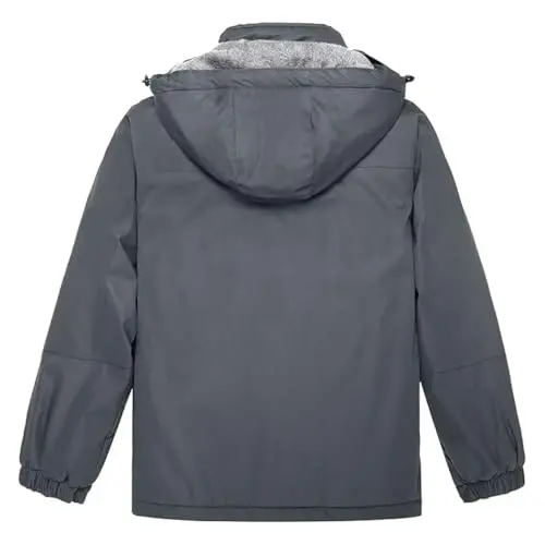 Keevoom Boy's Waterproof Ski Jacket Winter Warm Thick Snow Coat Windproof Fleece Kids Outdoor Hooded Snowboard Jackets - 3