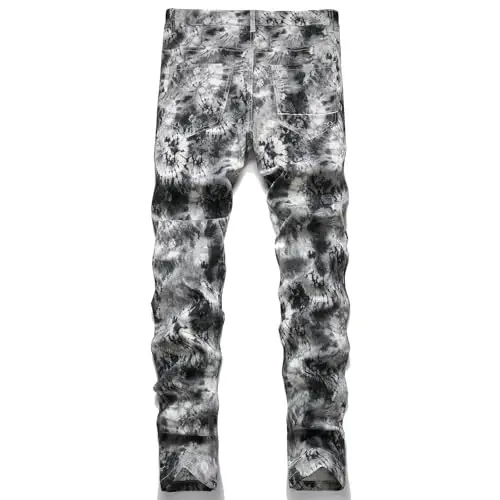 Keevoom Plaid Pants for Men Stretch Skinny Slim Fit Flat-Front Casual Fashion Comfy Solid Pencil Business Dress Chinos Pants - 3