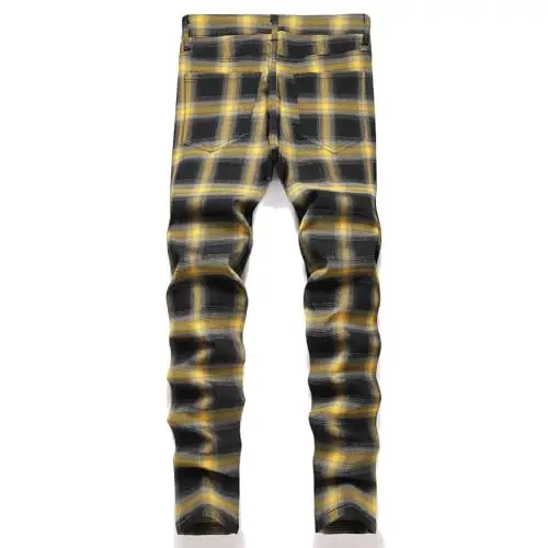 Keevoom Mens Stretch Skinny Flat-Front Fashion Style Comfy Solid Casual Slim Fit Business Dress Chinos Pants - 2