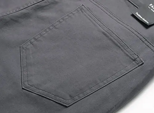 Keevoom Mens Stretch Skinny Flat-Front Fashion Style Comfy Solid Casual Slim Fit Business Dress Chinos Pants - 6