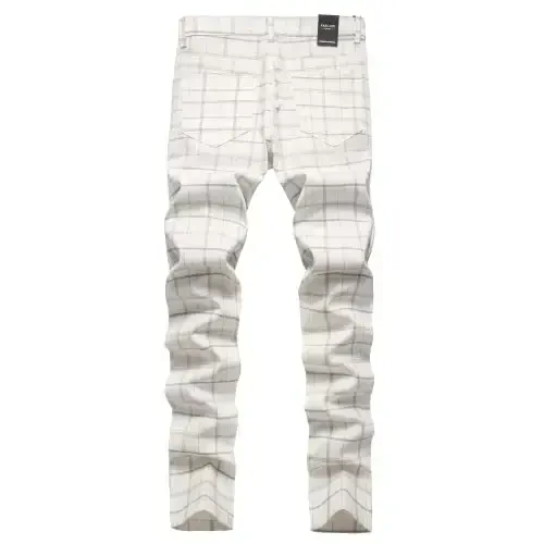 Keevoom Mens Stretch Skinny Flat-Front Fashion Style Comfy Solid Casual Slim Fit Business Dress Chinos Pants - 2