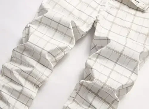 Keevoom Mens Stretch Skinny Flat-Front Fashion Style Comfy Solid Casual Slim Fit Business Dress Chinos Pants - 4