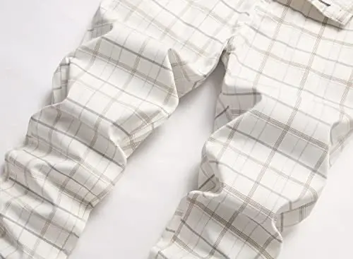 Keevoom Mens Stretch Skinny Flat-Front Fashion Style Comfy Solid Casual Slim Fit Business Dress Chinos Pants - 4