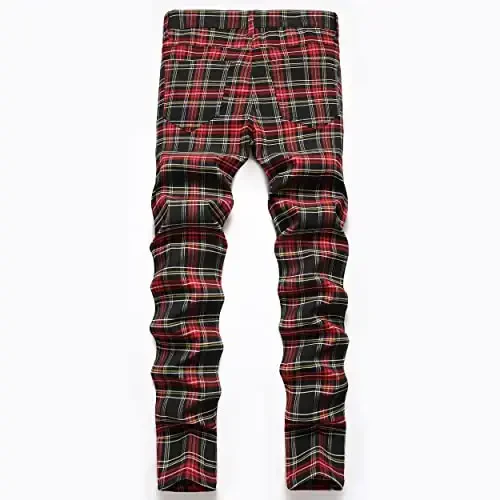 Keevoom Mens Stretch Skinny Flat-Front Fashion Style Comfy Solid Casual Slim Fit Business Dress Chinos Pants - KEEVOOM (1)