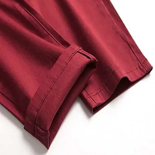 Keevoom Mens Stretch Skinny Flat-Front Fashion Style Comfy Solid Casual Slim Fit Business Dress Chinos Pants - 11