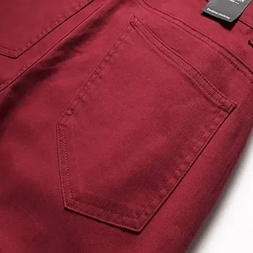 Keevoom Mens Stretch Skinny Flat-Front Fashion Style Comfy Solid Casual Slim Fit Business Dress Chinos Pants - 4