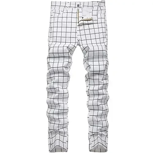 Keevoom Mens Stretch Skinny Flat-Front Fashion Style Comfy Solid Casual Slim Fit Business Dress Chinos Pants - KEEVOOM