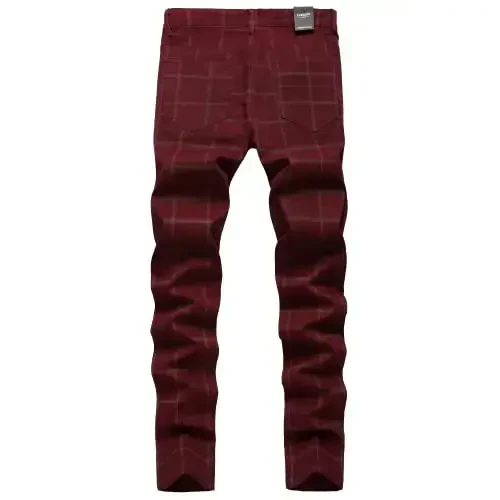 Keevoom Mens Stretch Skinny Flat-Front Fashion Style Comfy Solid Casual Slim Fit Business Dress Chinos Pants - KEEVOOM (1)