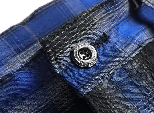 Keevoom Plaid Pants for Men Stretch Skinny Slim Fit Flat-Front Casual Fashion Comfy Solid Pencil Business Dress Chinos Pants - 6