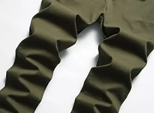 Keevoom Mens Stretch Skinny Flat-Front Fashion Style Comfy Solid Casual Slim Fit Business Dress Chinos Pants - 3