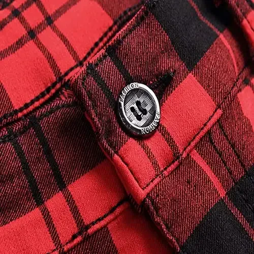 Keevoom Erkek Streç Skinny Düz Ön Moda Stil Rahat Düz Renk Günlük Slim Fit İş Elbisesi Chino Pantolon - 5