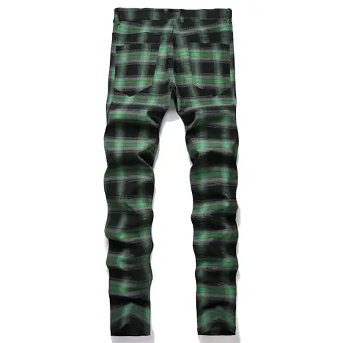 Keevoom Mens Stretch Skinny Flat-Front Fashion Style Comfy Solid Casual Slim Fit Business Dress Chinos Pants - 2