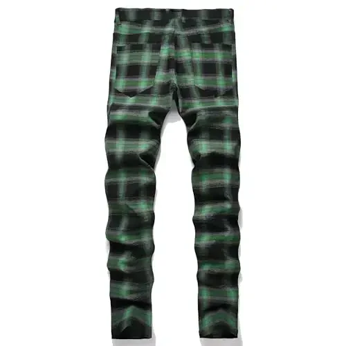 Keevoom Mens Stretch Skinny Flat-Front Fashion Style Comfy Solid Casual Slim Fit Business Dress Chinos Pants - KEEVOOM (1)