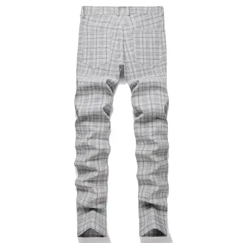 Keevoom Mens Stretch Skinny Flat-Front Fashion Style Comfy Solid Casual Slim Fit Business Dress Chinos Pants - KEEVOOM (1)