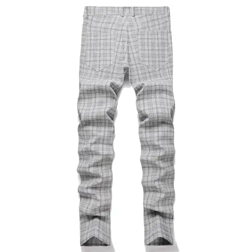 Keevoom Mens Stretch Skinny Flat-Front Fashion Style Comfy Solid Casual Slim Fit Business Dress Chinos Pants - KEEVOOM (1)