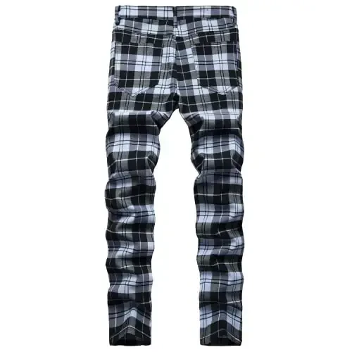 Keevoom Mens Stretch Skinny Flat-Front Fashion Style Comfy Solid Casual Slim Fit Business Dress Chinos Pants - KEEVOOM (1)