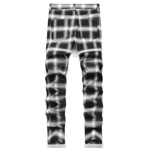 Keevoom Mens Stretch Skinny Flat-Front Fashion Style Comfy Solid Casual Slim Fit Business Dress Chinos Pants - 2