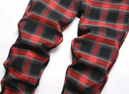 Keevoom Mens Stretch Skinny Flat-Front Fashion Style Comfy Solid Casual Slim Fit Business Dress Chinos Pants - 3