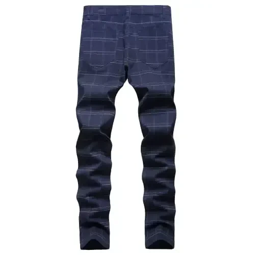 Keevoom Mens Stretch Skinny Flat-Front Fashion Style Comfy Solid Casual Slim Fit Business Dress Chinos Pants - 2