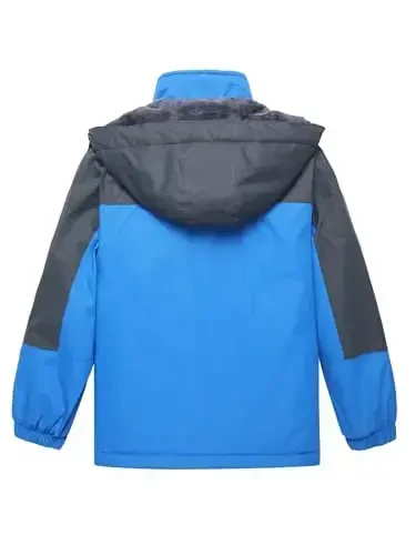 Keevoom Boy's Waterproof Ski Jacket Winter Warm Thick Snow Coat Windproof Fleece Kids Outdoor Hooded Snowboard Jackets - 5