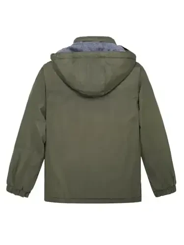 Keevoom Boy's Waterproof Ski Jacket Winter Warm Thick Snow Coat Windproof Fleece Kids Outdoor Hooded Snowboard Jackets - 3