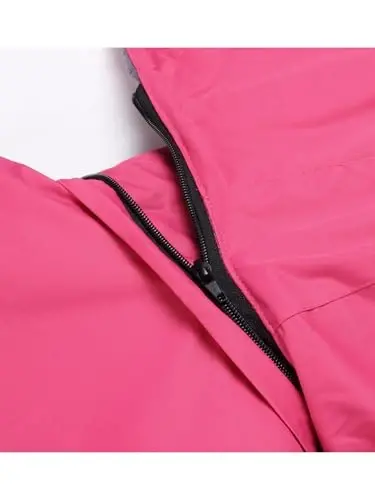 Keevoom Girl's Waterproof Ski Jacket Fleece Snow Coat Windproof Warm Winter Snowboarding Jacket with Removable Hood 