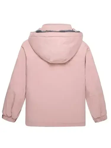 Keevoom Girl's Waterproof Ski Jacket Fleece Snow Coat Windproof Warm Winter Snowboarding Jacket with Removable Hood - 4