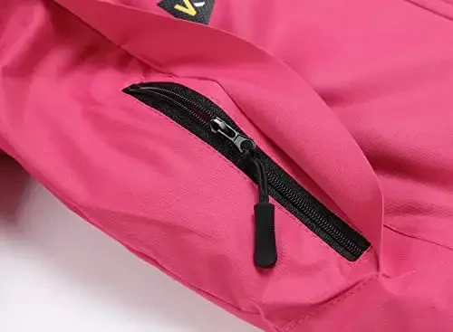 Keevoom Girl's Waterproof Ski Jacket Fleece Snow Coat Windproof Warm Winter Snowboarding Jacket with Removable Hood - 3