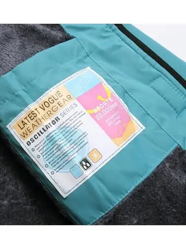 Keevoom Girl's Waterproof Ski Jacket Fleece Snow Coat Windproof Warm Winter Snowboarding Jacket with Removable Hood - 5