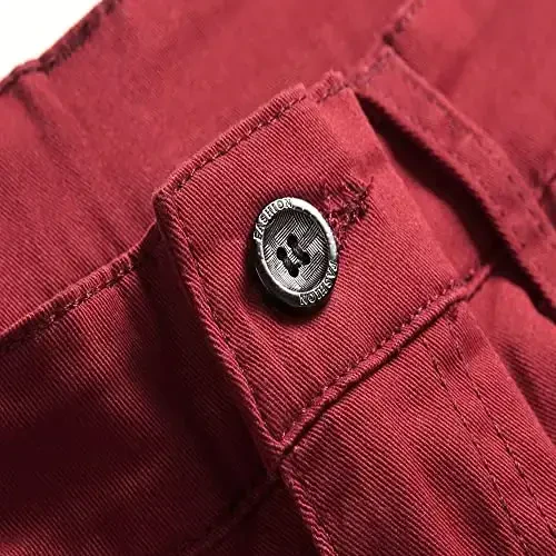 Keevoom Mens Stretch Skinny Flat-Front Fashion Style Comfy Solid Casual Slim Fit Business Dress Chinos Pants - 3