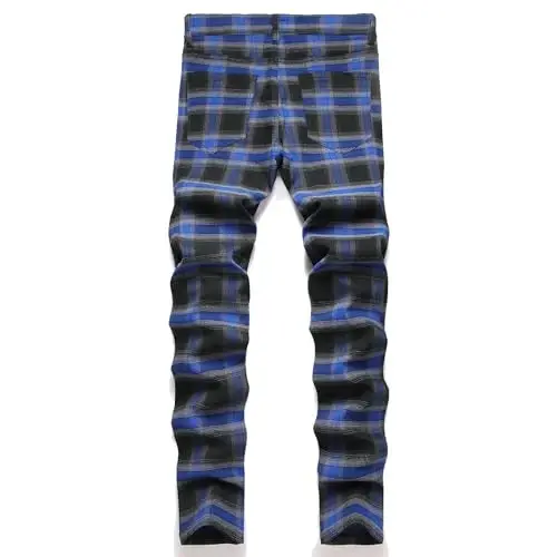 Keevoom Mens Stretch Skinny Flat-Front Fashion Style Comfy Solid Casual Slim Fit Business Dress Chinos Pants - KEEVOOM (1)