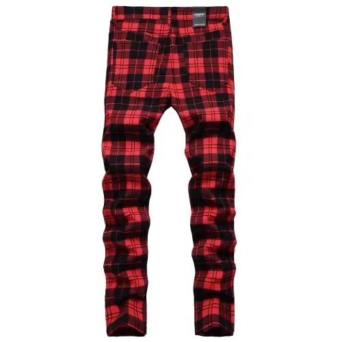 Keevoom Mens Stretch Skinny Flat-Front Fashion Style Comfy Solid Casual Slim Fit Business Dress Chinos Pants - KEEVOOM (1)
