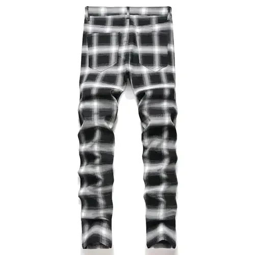 Keevoom Mens Stretch Skinny Flat-Front Fashion Style Comfy Solid Casual Slim Fit Business Dress Chinos Pants - 2