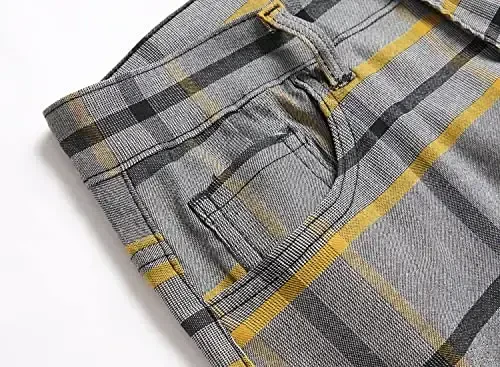 Keevoom Mens Stretch Skinny Flat-Front Fashion Style Comfy Solid Casual Slim Fit Business Dress Chinos Pants - 6