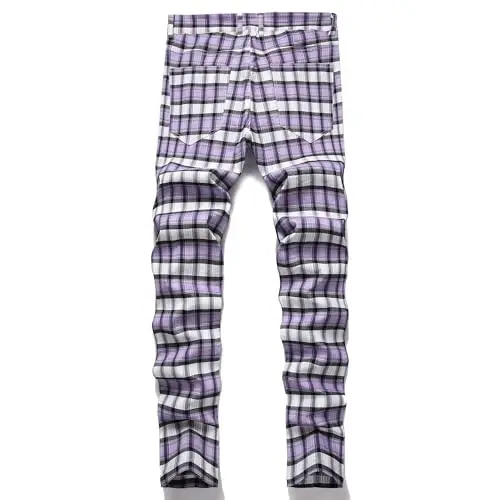 Keevoom Mens Stretch Skinny Flat-Front Fashion Style Comfy Solid Casual Slim Fit Business Dress Chinos Pants - 2