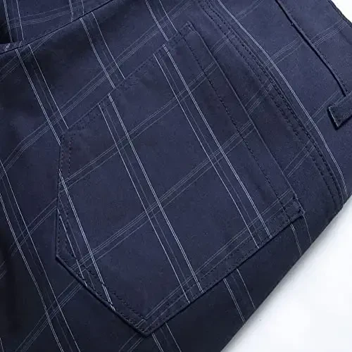 Keevoom Mens Stretch Skinny Flat-Front Fashion Style Comfy Solid Casual Slim Fit Business Dress Chinos Pants - 5