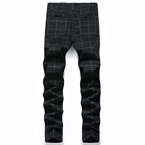 Keevoom Mens Stretch Skinny Flat-Front Fashion Style Comfy Solid Casual Slim Fit Business Dress Chinos Pants - KEEVOOM (1)