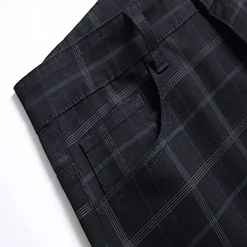 Keevoom Mens Stretch Skinny Flat-Front Fashion Style Comfy Solid Casual Slim Fit Business Dress Chinos Pants - 3