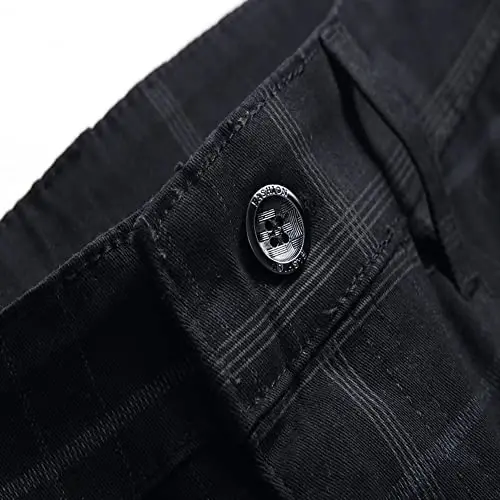Keevoom Mens Stretch Skinny Flat-Front Fashion Style Comfy Solid Casual Slim Fit Business Dress Chinos Pants - 4