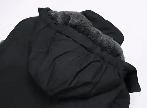 Keevoom o'g'il bolalar qishki palto chang'i kurtkasi shamoldan himoya qiluvchi bolalar snoubordi issiq jun qor palto suv o'tkazmaydigan tashqi kiyim kaputli chang'i paltolari - 6