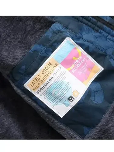 Keevoom o'g'il bolalar suv o'tkazmaydigan chang'i kurtkasi Qishki issiq qalin qor palto Shamoldan himoya Fleece bolalar tashqi kapüşonlu snowboard kurtkalari - 5