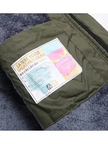 Keevoom o'g'il bolalar uchun suv o'tkazmaydigan chang'i kurtkasi Qishki issiq qalin qor palto Shamol o'tkazmaydigan jun bolalar uchun tashqi kapüşonlu snowboard kurtkalar - 5