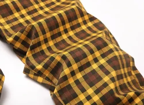 Keevoom Plaid Pants for Men Stretch Skinny Slim Fit Flat-Front Casual Fashion Comfy Solid Pencil Business Dress Chinos Pants - 2