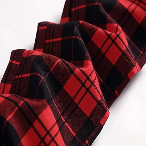 Keevoom Plaid Pants for Men Stretch Skinny Slim Fit Flat-Front Casual Fashion Comfy Solid Pencil Business Dress Chinos Pants - KEEVOOM (1)