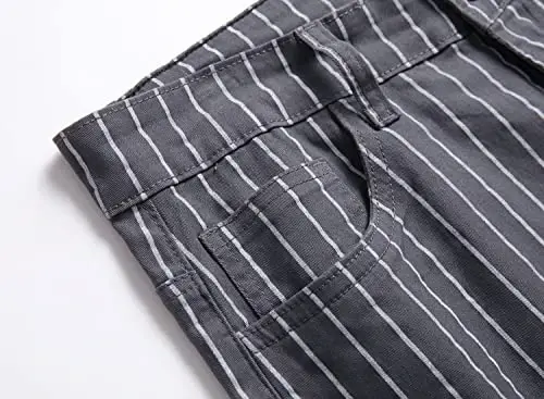 Keevoom Plaid Pants for Men Stretch Skinny Slim Fit Flat-Front Casual Fashion Comfy Solid Pencil Business Dress Chinos Pants - 6