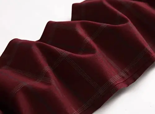 Keevoom Plaid Pants for Men Stretch Skinny Slim Fit Flat-Front Casual Fashion Comfy Solid Pencil Business Dress Chinos Pants - 3