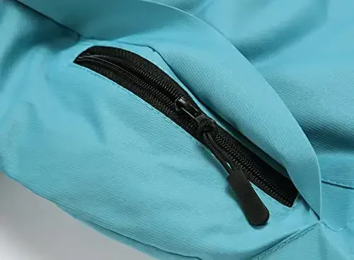 Keevoom qizlar uchun suv o'tkazmaydigan chang'i kurtkasi Fleece qor palto Shamolga chidamli issiq qishki snoubord kurtkasi olinadigan qalpoqli - 1